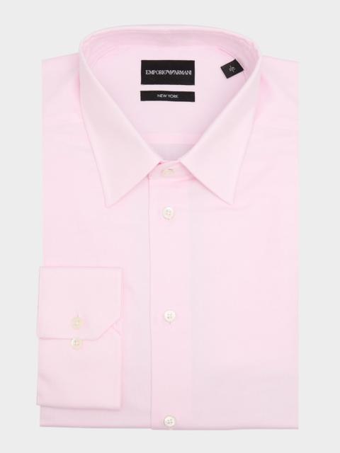 EMPORIO ARMANI Men's Cotton Micro-Dot Dress Shirt