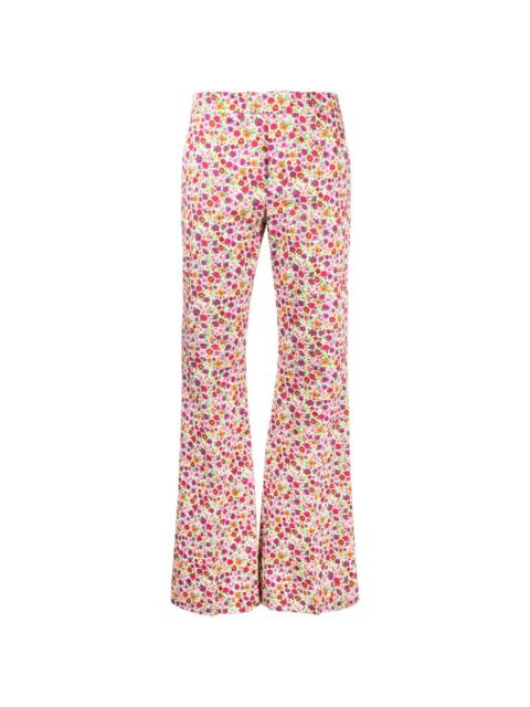 Saturday floral-print flared trousers