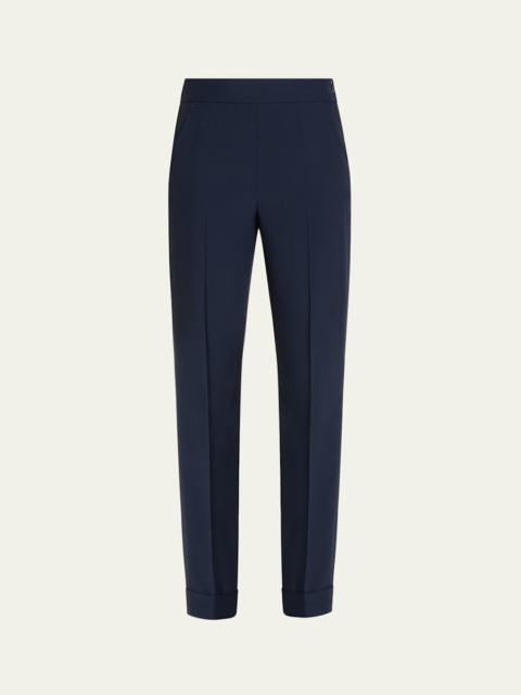 AKRIS Chris Pleated Straight-Leg Pants