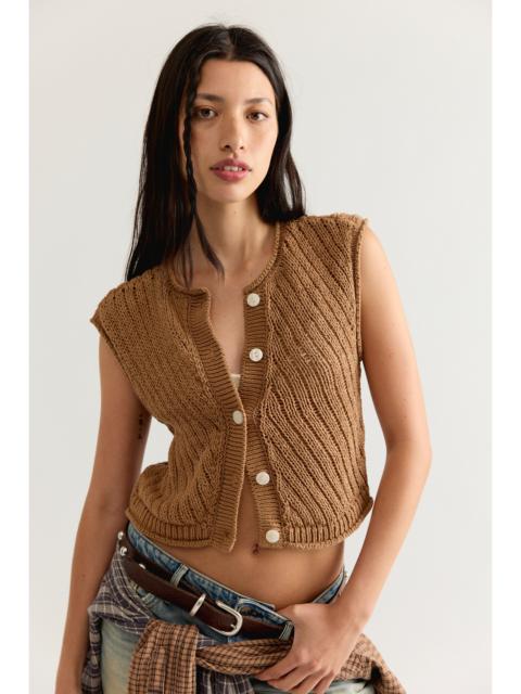 FREE PEOPLE Drop Stitch Cotton Vest
