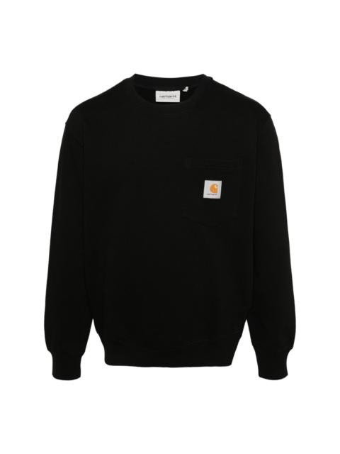 Pocket cotton jersey sweatshirt