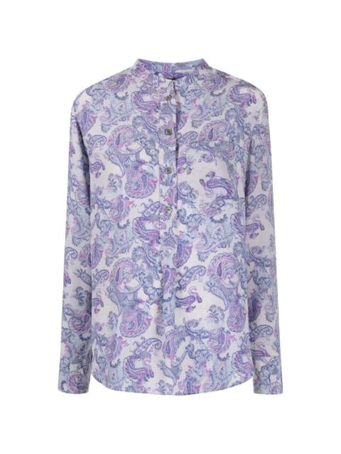 paisley-print long-sleeve shirt