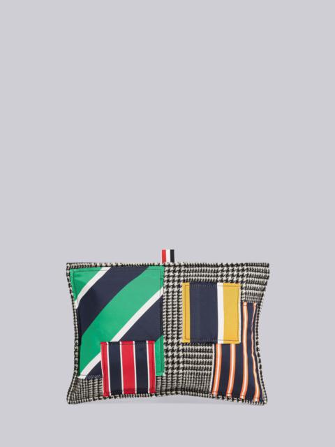 Thom Browne Prince Of Wales Patchwork Small Pillow Clutch