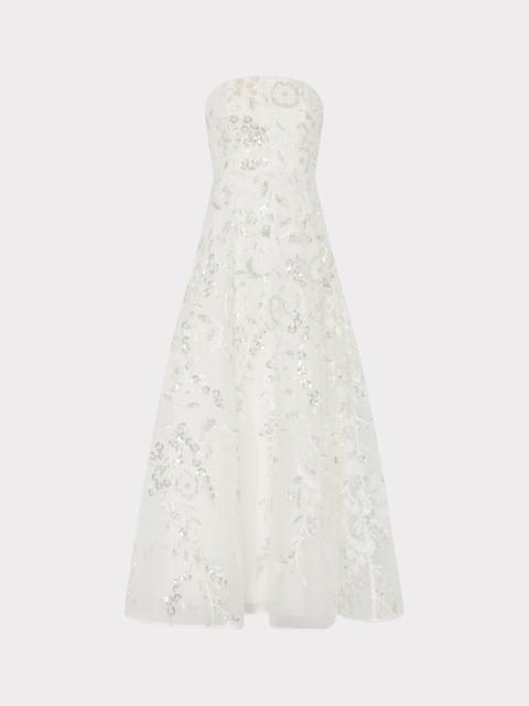 MILLY Petunia Beaded Dream Sequins Gown
