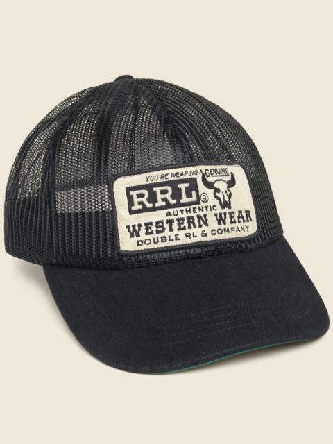 RRL by Ralph Lauren Mesh Trucker Hat - Black