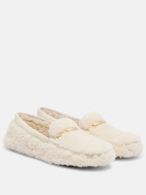 Tod's Gommino suede-trimmed driving shoes