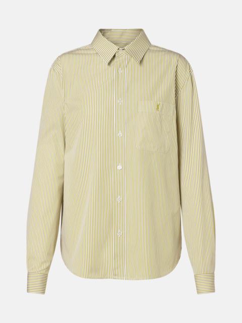 SAINT LAURENT Striped cotton shirt
