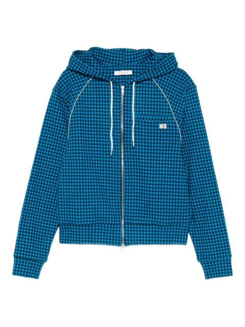 WALES BONNER London patterned zip-up hoodie
