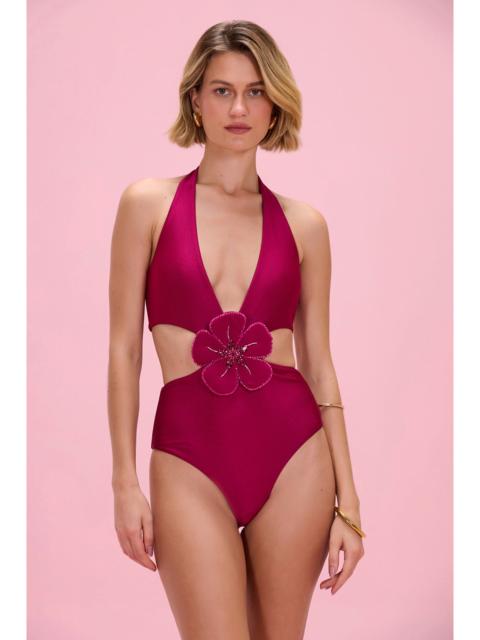 PatBO PETAL SHEEN FLOWER BODYSUIT