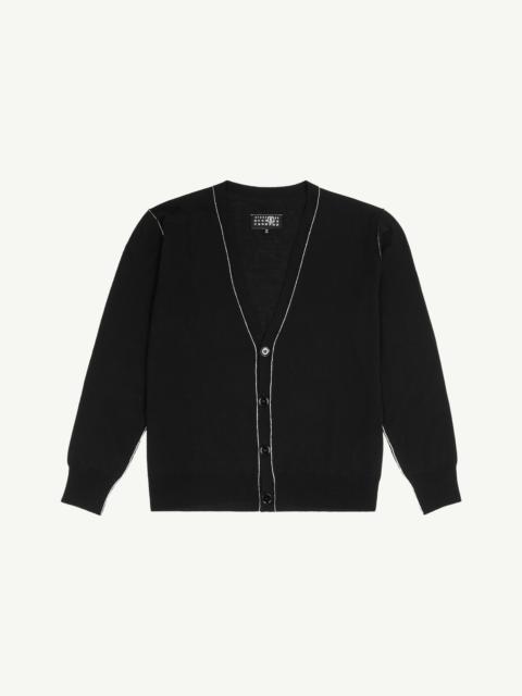 MM6 Maison Margiela Gauge 12 Lightweight V Neck Cardigan