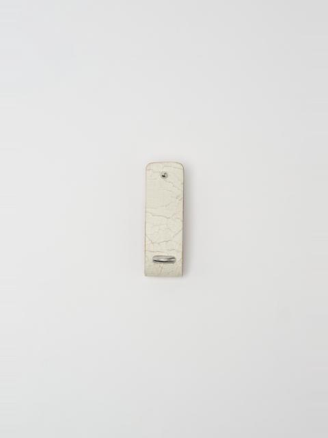 Our Legacy Pierced Key Holder Off White Cracked Leather