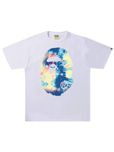 A BATHING APE® BAPE Tie Dye Big Ape Head Tee 'White/Multicolor'
