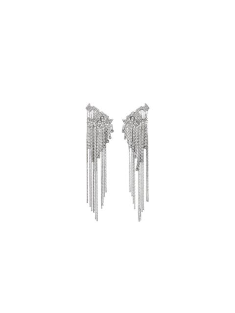 TORY BURCH crystal logo earring