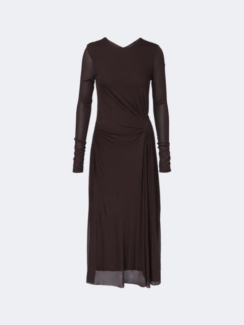 Max Mara Elegante gathered crêpe jersey midi dress