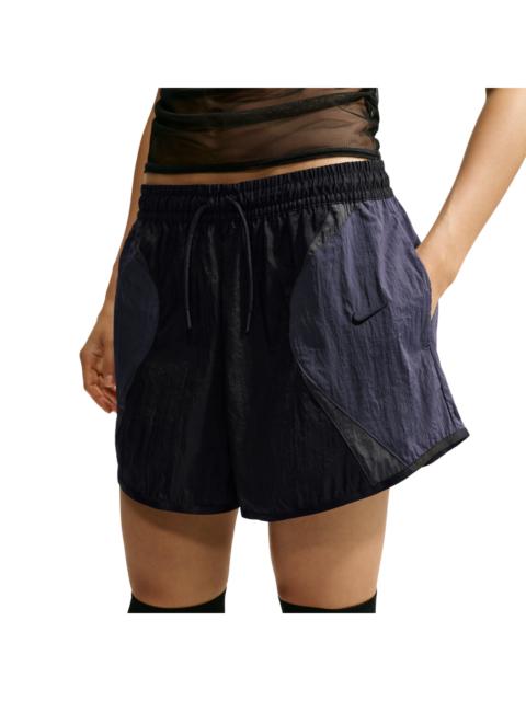 Nike (WMNS) Nike Sportswear Loose Mid-Rise Track Shorts 'Black Gridiron Anthracite' IM8404-010