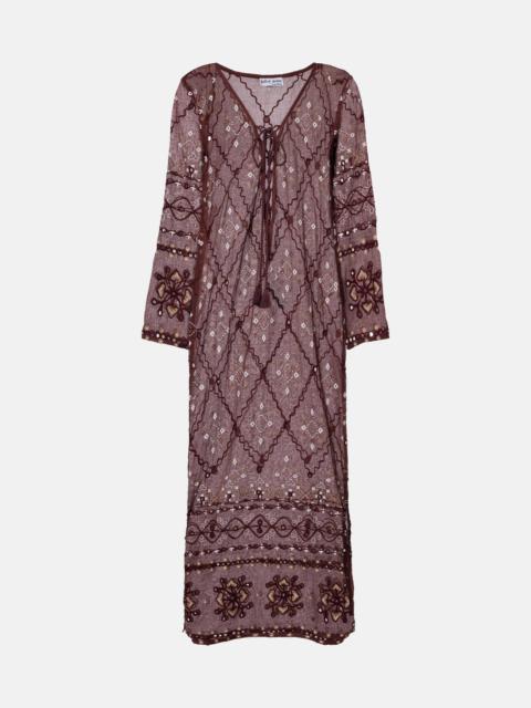 juliet dunn Embroidered cotton kaftan