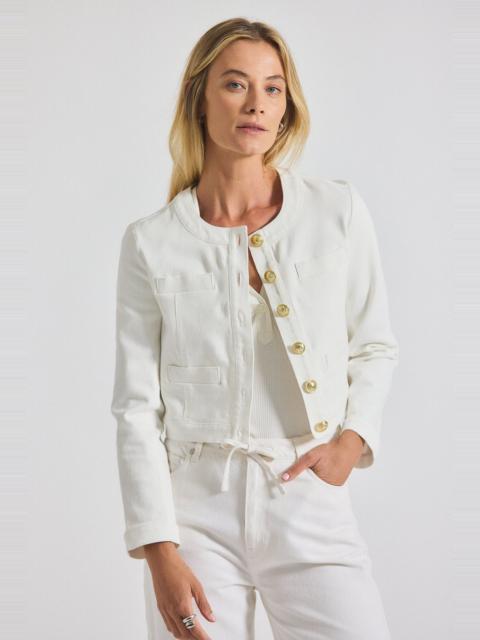 DEREK LAM 10 CROSBY PENNY CROPPED STRETCH DENIM JACKET