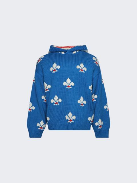 BODE Fleur De Lis Hoodie Blue thewebster REVERSIBLE