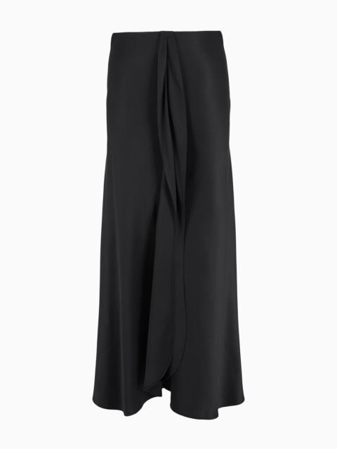 GIORGIO ARMANI Midi skirt in double-sided silk satin