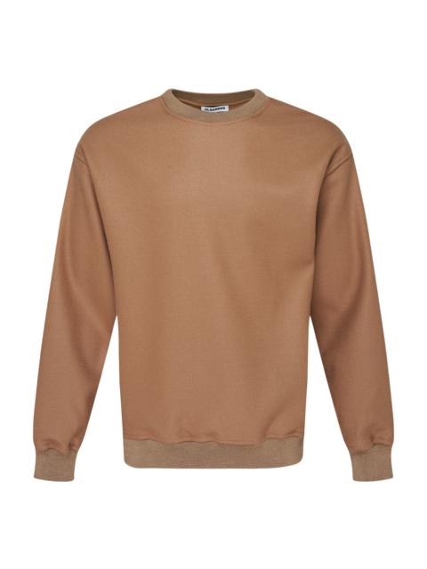 Jil Sander Wool Melton Long Sleeve Sweatshirt