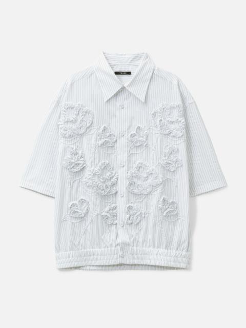 TAAKK FLOWER EMBROIDERY SHORT SLEEVE SHIRT
