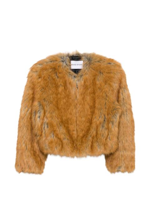 STAND STUDIO Karly cropped faux-fur jacket