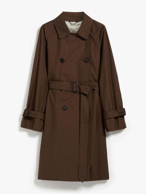 TITRENCH Double-breasted trench coat in water-resistant cotton twill