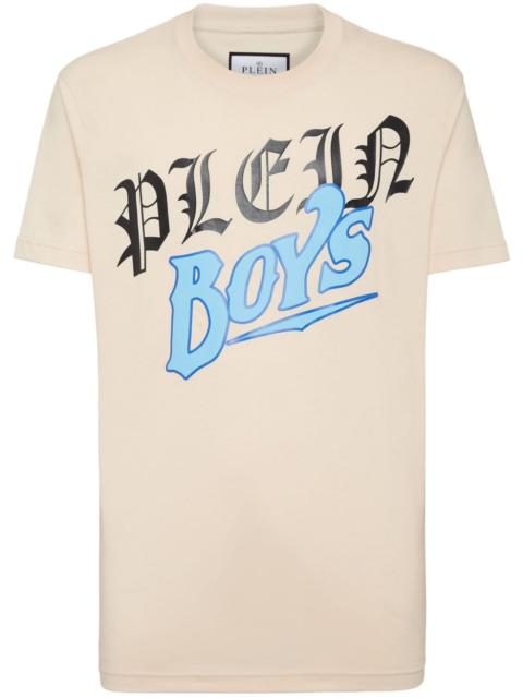 PHILIPP PLEIN slogan 인쇄 면 T 셔츠