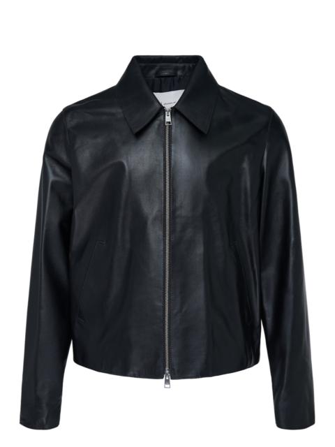 AMI Paris Zipped Leather Jacket