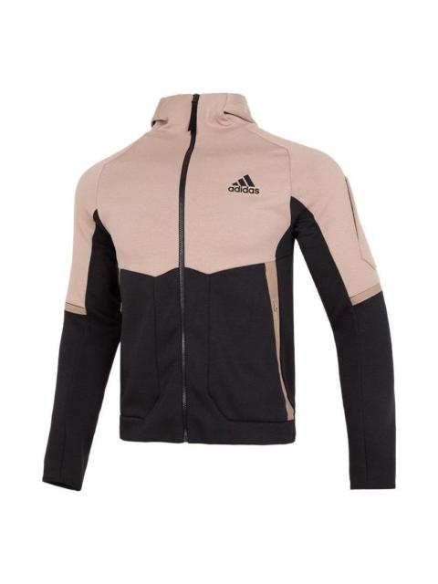 adidas Contrasting Colors Athleisure Casual Sports Hooded Jacket Colorblock HE5033