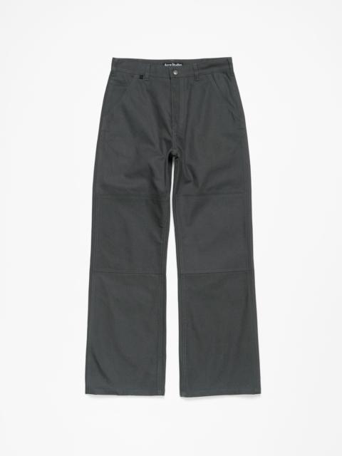 Patch canvas trousers - Dark grey