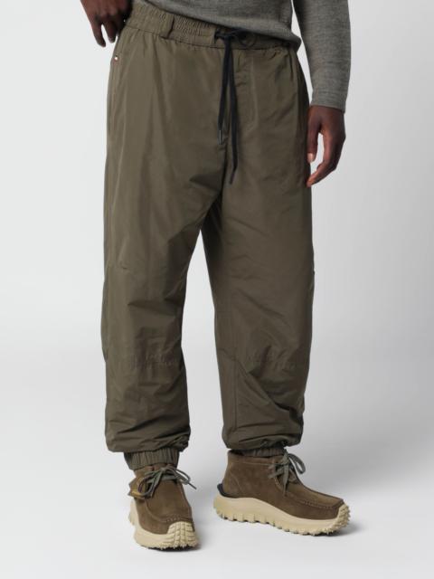 Moncler Grenoble Olive green trousers in technical fabric