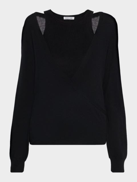 VERONICA BEARD Lolasee Layered Knit Top