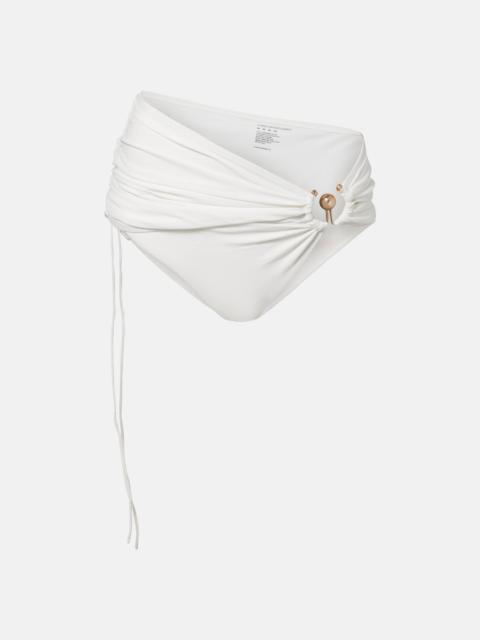 CHRISTOPHER ESBER Orbit ruched bikini bottoms