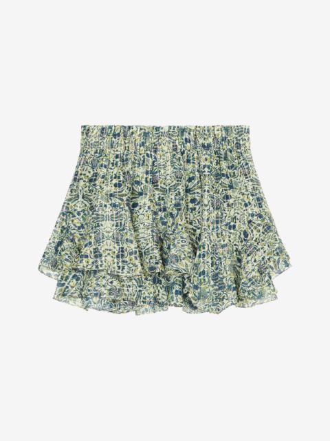 Isabel Marant ABORELI PRINTED SILK SHORTS