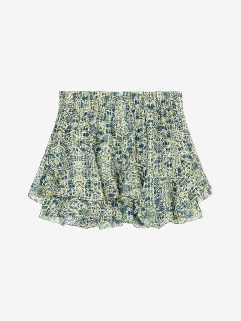 Isabel Marant ABORELI PRINTED SILK SHORTS