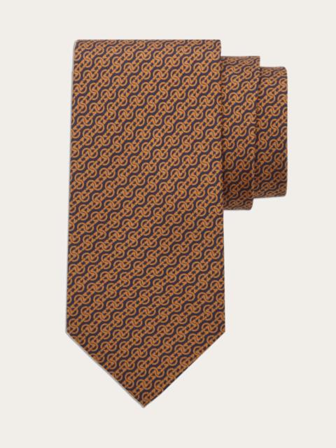 FERRAGAMO Woven print silk tie