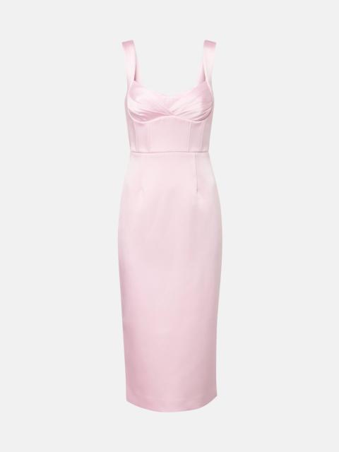 REBECCA VALLANCE Aymee satin midi dress