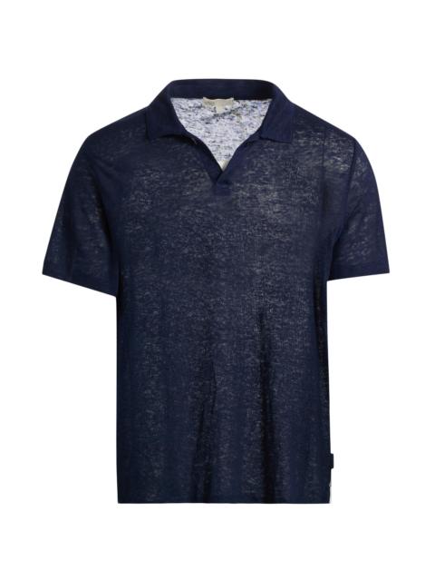 onia Men's Shaun Linen Polo Shirt - Gunmetal