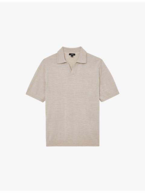 REISS Duchie Short-Sleeved Wool Polo Shirt