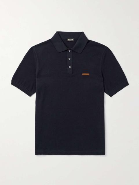 ZEGNA Slim-Fit Cotton-Piqué Polo Shirt