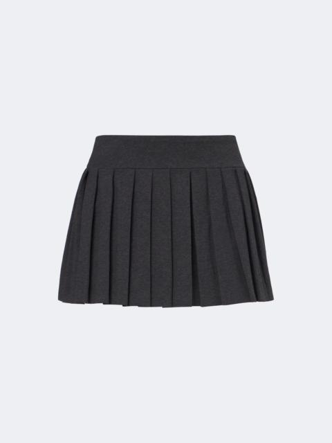 NORMA KAMALI Pleated cotton-blend miniskirt