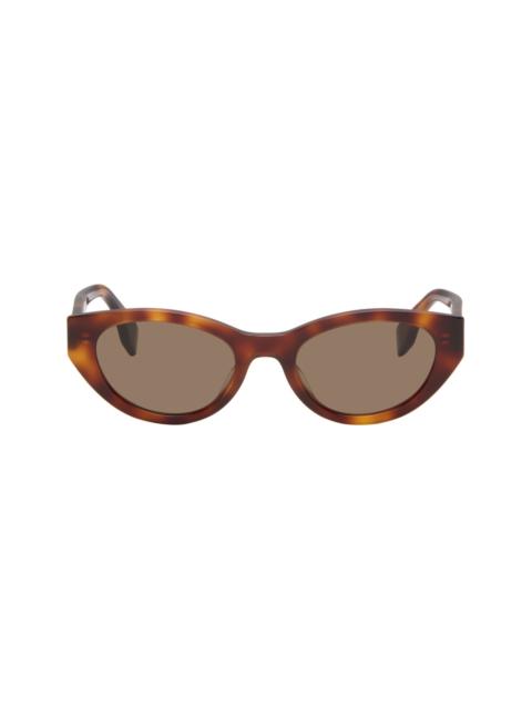 FENDI Brown Lettering Sunglasses