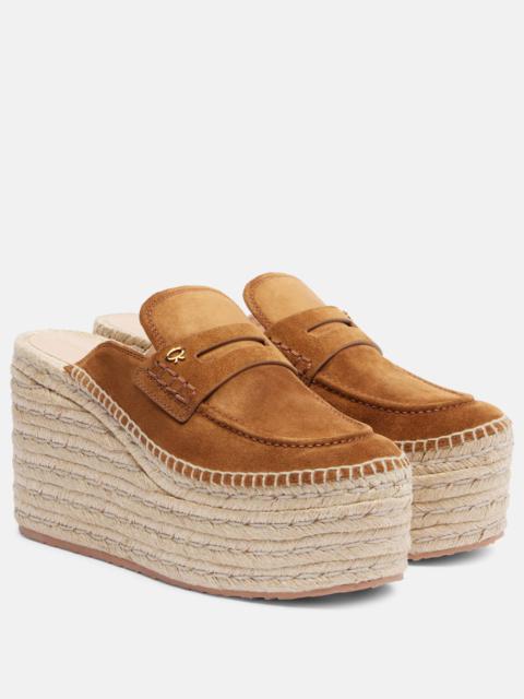 Gianvito Rossi Maxilla suede espadrille wedges