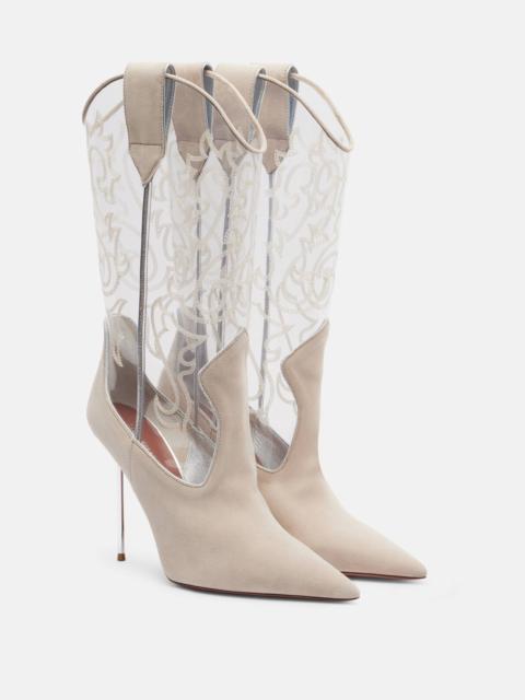 PARIS TEXAS Lidia 105 suede and PVC cowboy boots