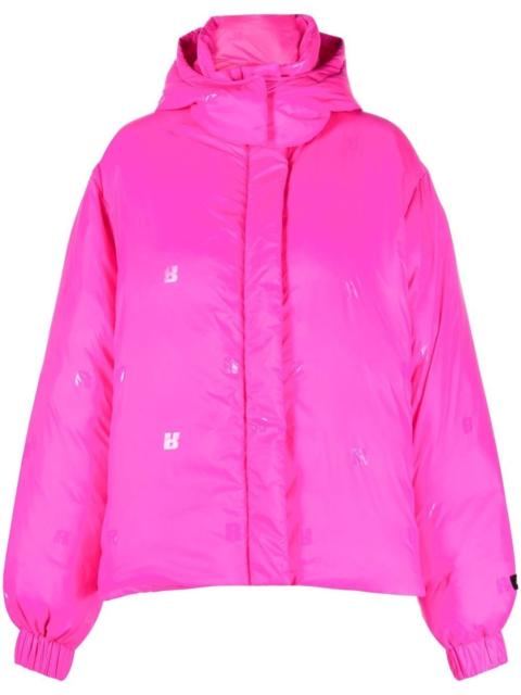 ROTATE Tina logo-patch zip-up jacket