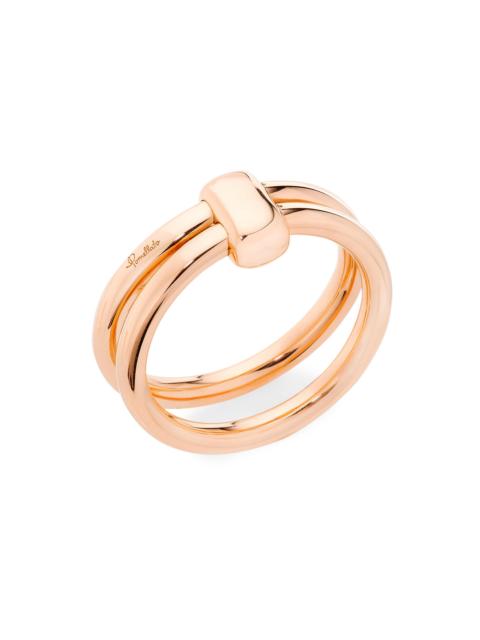 Pomellato Women's Together 18K Rose Gold Linked Double Ring - Rose Gold