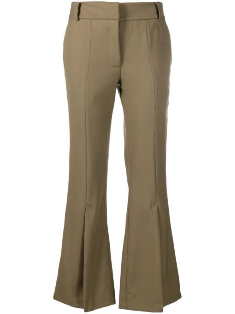 Elleme front-slit flared trousers