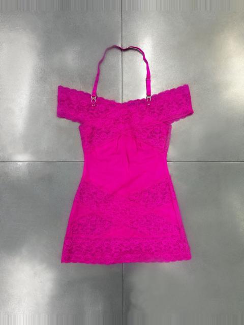 POSTER GIRL PINK LACE MINI DRESS