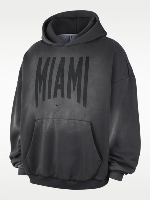 Nike Miami Heat Standard Issue Men's Therma-FIT Fleece Basketball Pullover Hoodie